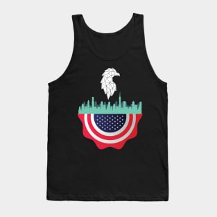 Usa curling Tank Top